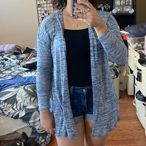 Blue and White Cardigan